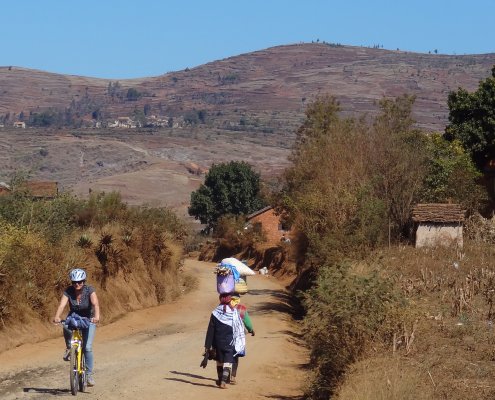Madagascar Antisrabe fietstocht onderweg