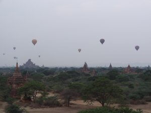 Myanmar Bagan zonsondergang