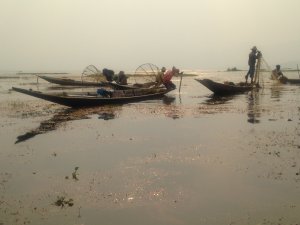 Myanmar Inle Lake vissers